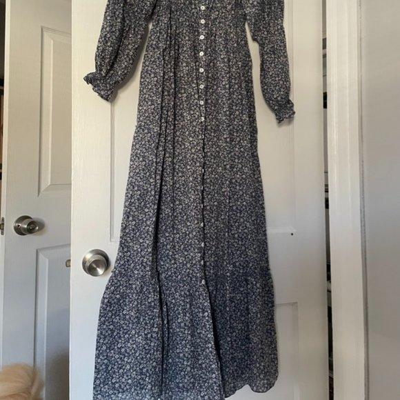 Esby Caterina Dress -- Denim Floral XS - Picture 3 of 5
